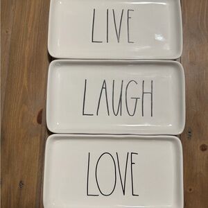 Rae Dunn OG Live, Laugh, Love Trays